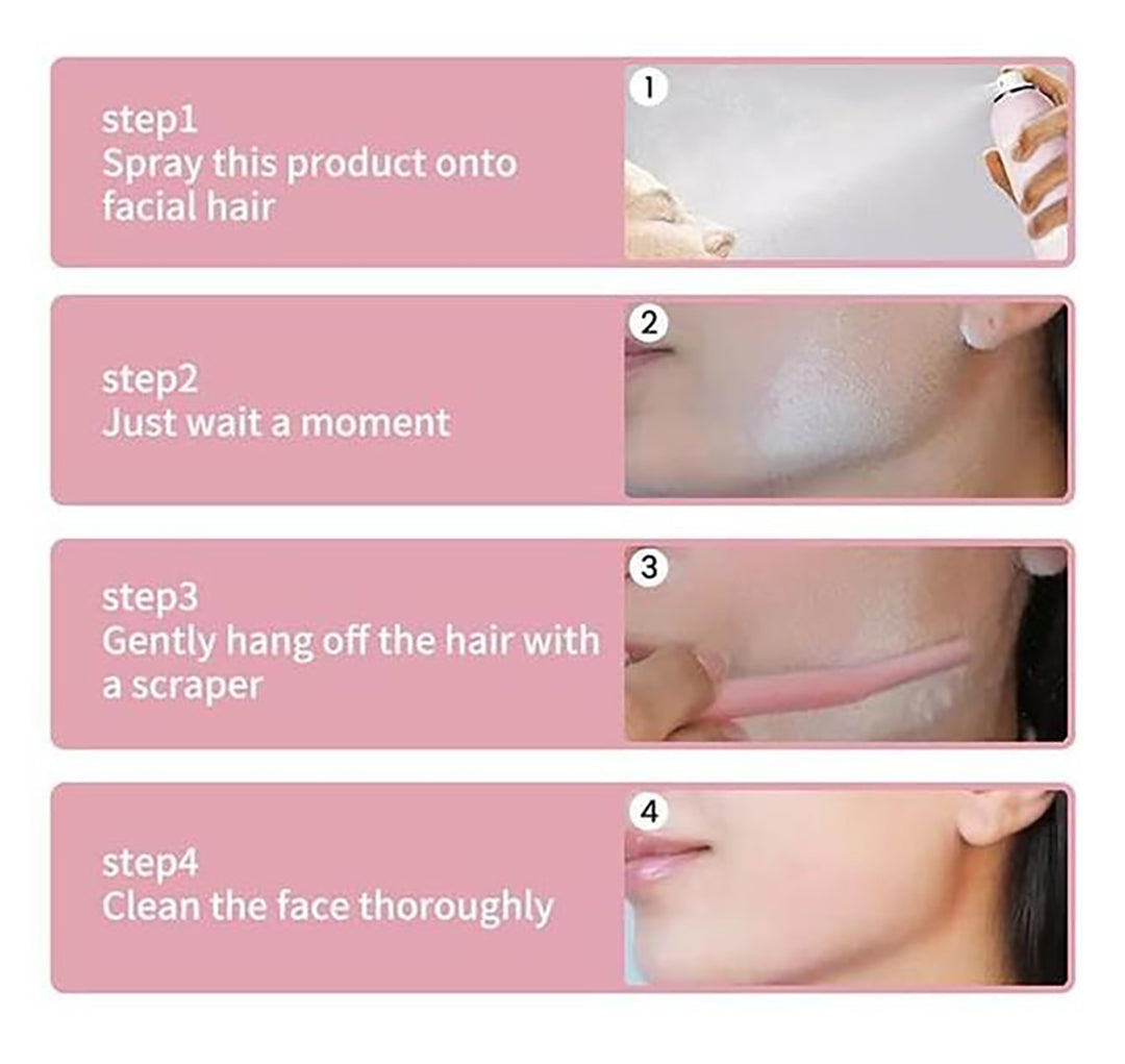 VUFVOID Hair Identifier Spray with 3 razors for Hair Removal