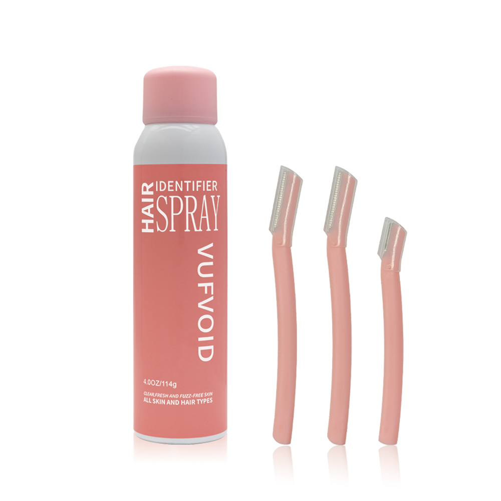 VUFVOID Hair Identifier Spray with 3 razors for Hair Removal