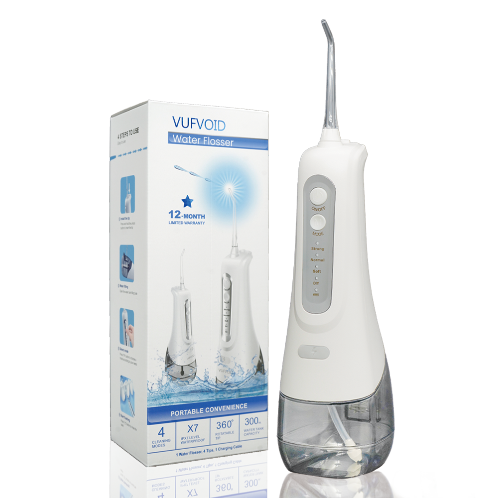 VUFVOID Cordless Water Flosser with DIY Mode,4 Nozzles, Portable